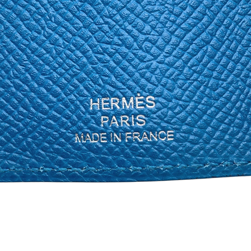 HERMES Bearn Key Case Blue jellyfish Epsom