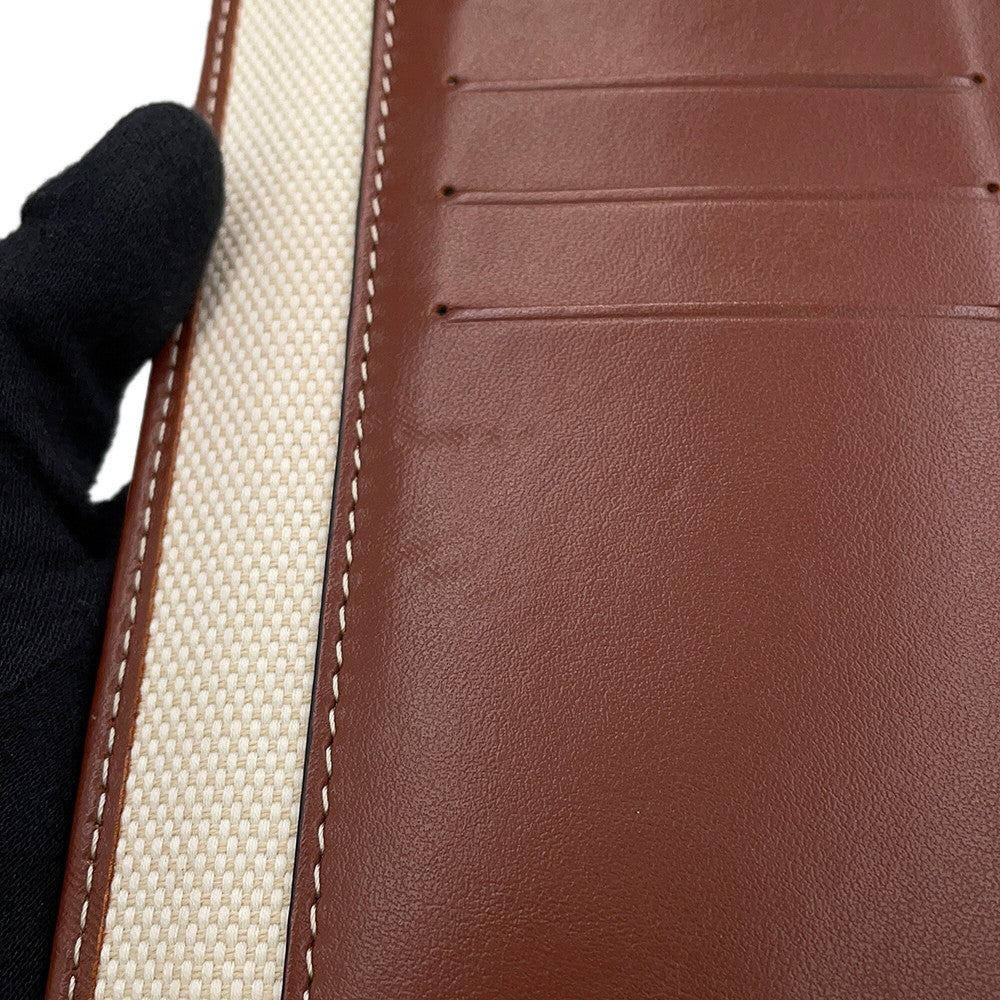 BURBERRY Annie Phone Case Beige/Brown8040877 Canvas Leather