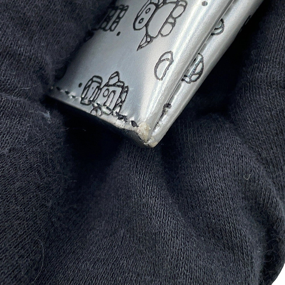 SAINT LAURENT PARIS Robot Clutch Bag Silver/Black397294 Leather