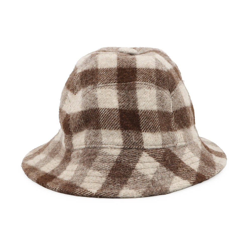 GUCCI checked fedora hat Size M Brown627041 Wool100%