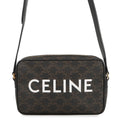 CELINE Triomphe messenger bag Black/Brown194502CIM.38NO PVC Leather Size Medium