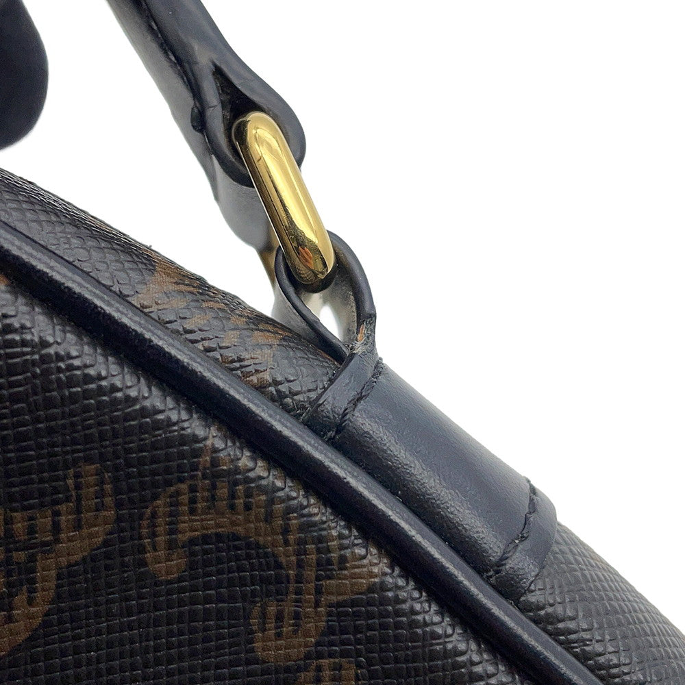 CELINE Triomphe messenger bag Black/Brown194502CIM.38NO PVC Leather Size Medium