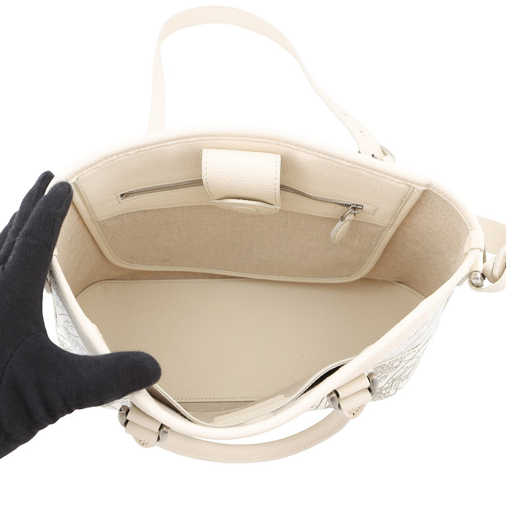 Berluti TouJules Toile Malbeuf 10th Anniversary Japan Limited Edition Model White PVC Leather Size XS