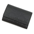 GUCCI Guccissima 6-Key Case Black138093 Leather
