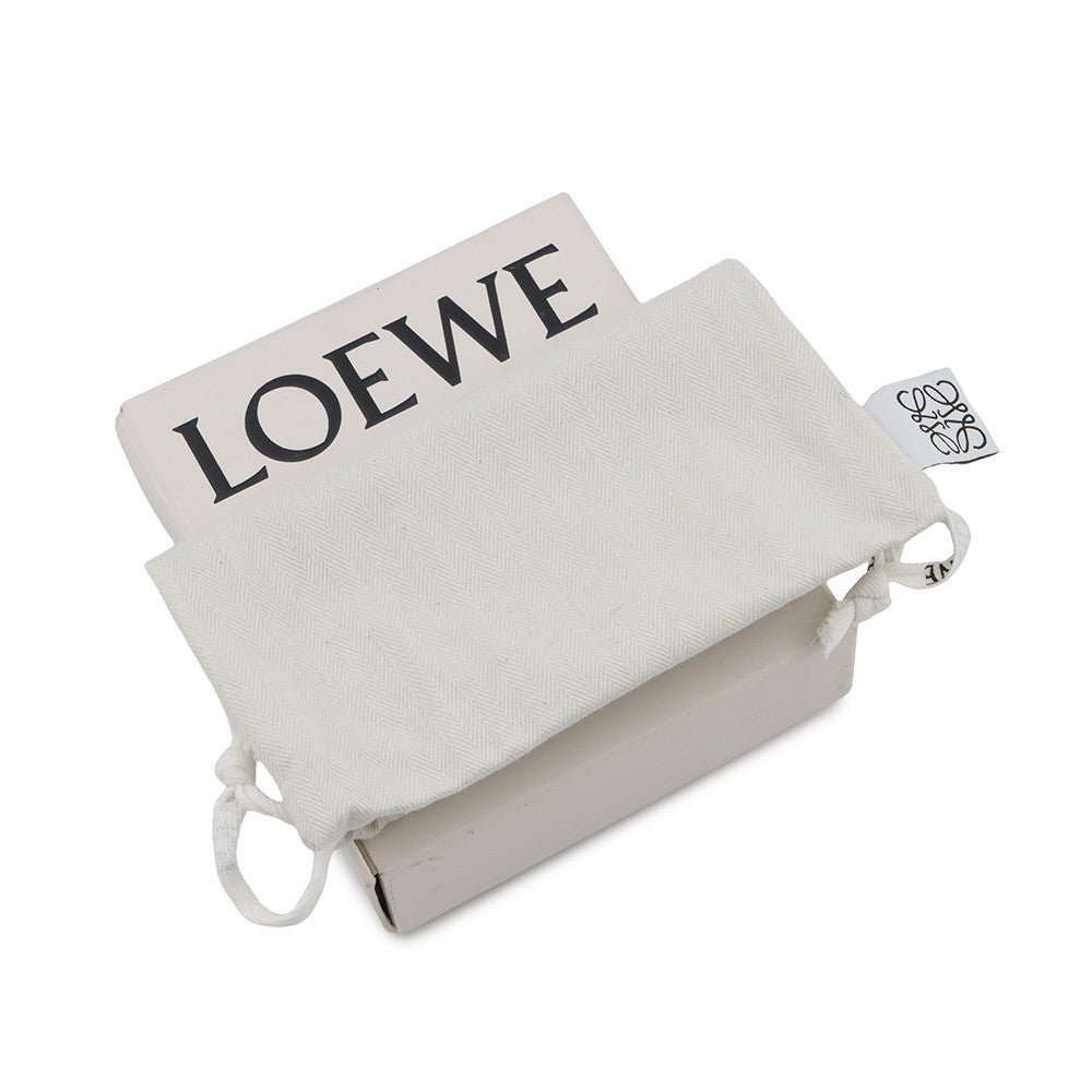 LOEWE Puzzle Round Zip Compact Wallet Black/Multicolor Leather