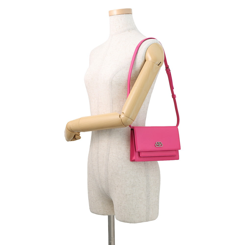 BALENCIAGA Sharp 2WAY Shoulder Bag Pink594938 Leather Size XS