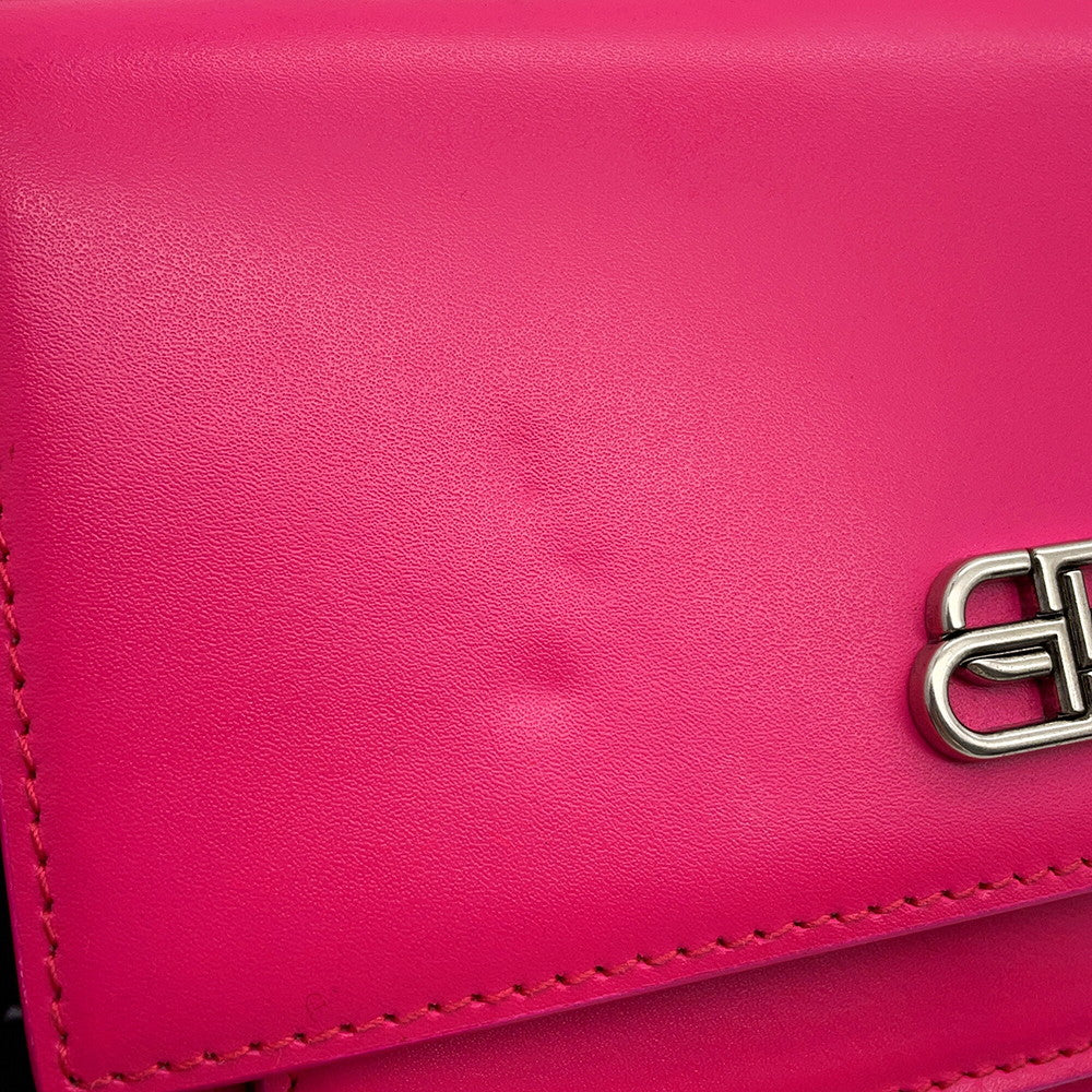 BALENCIAGA Sharp 2WAY Shoulder Bag Pink594938 Leather Size XS