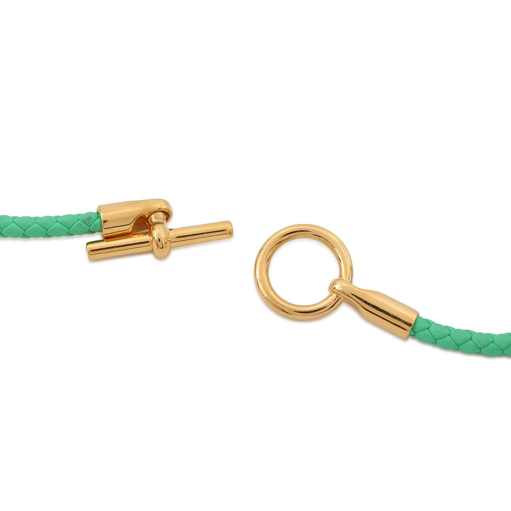 HERMES Grennan de Bourtour Bracelet VertComic Swift Leather