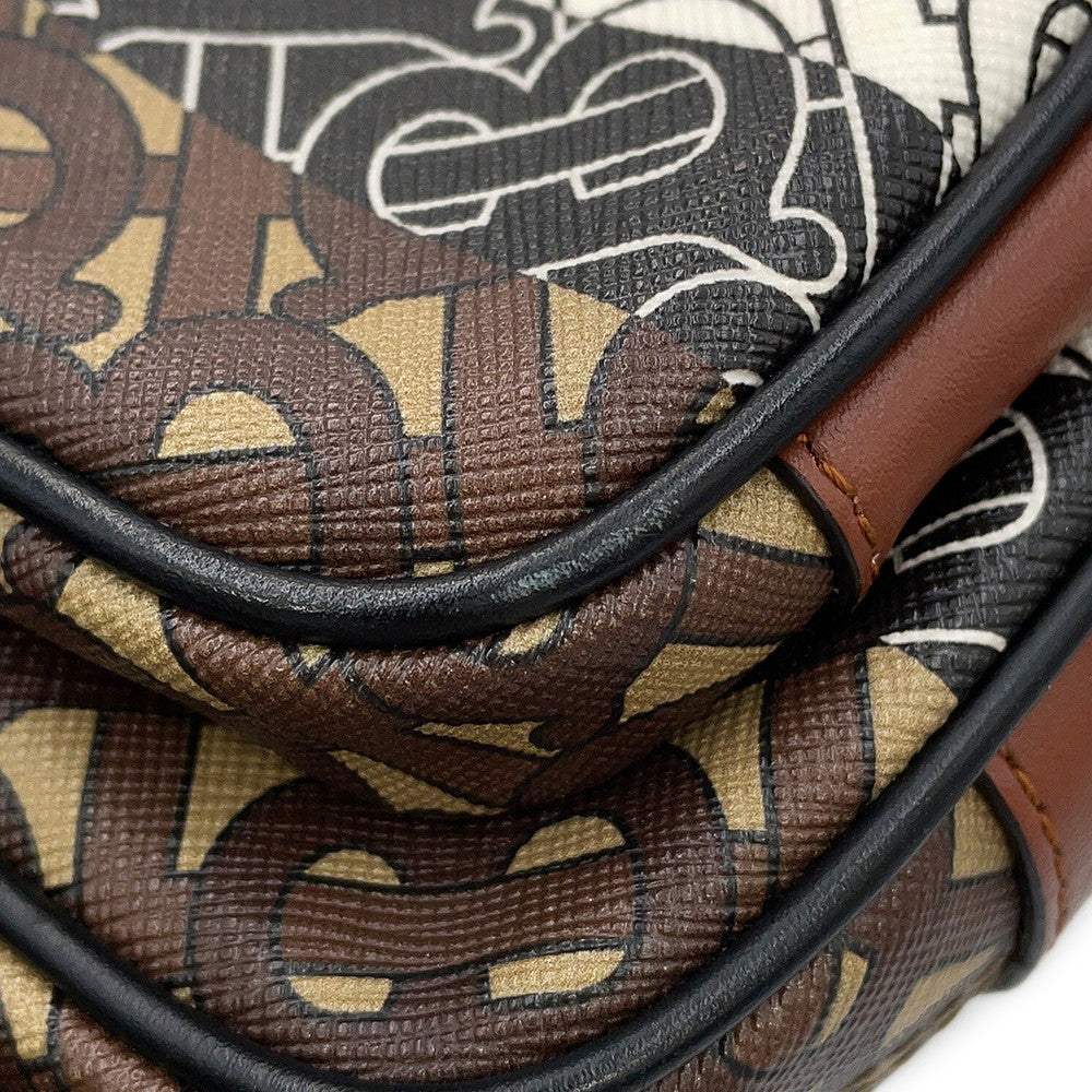 BURBERRY TBMonogram Striped Camera Bag Brown/Black/White8021485 Leather PVC