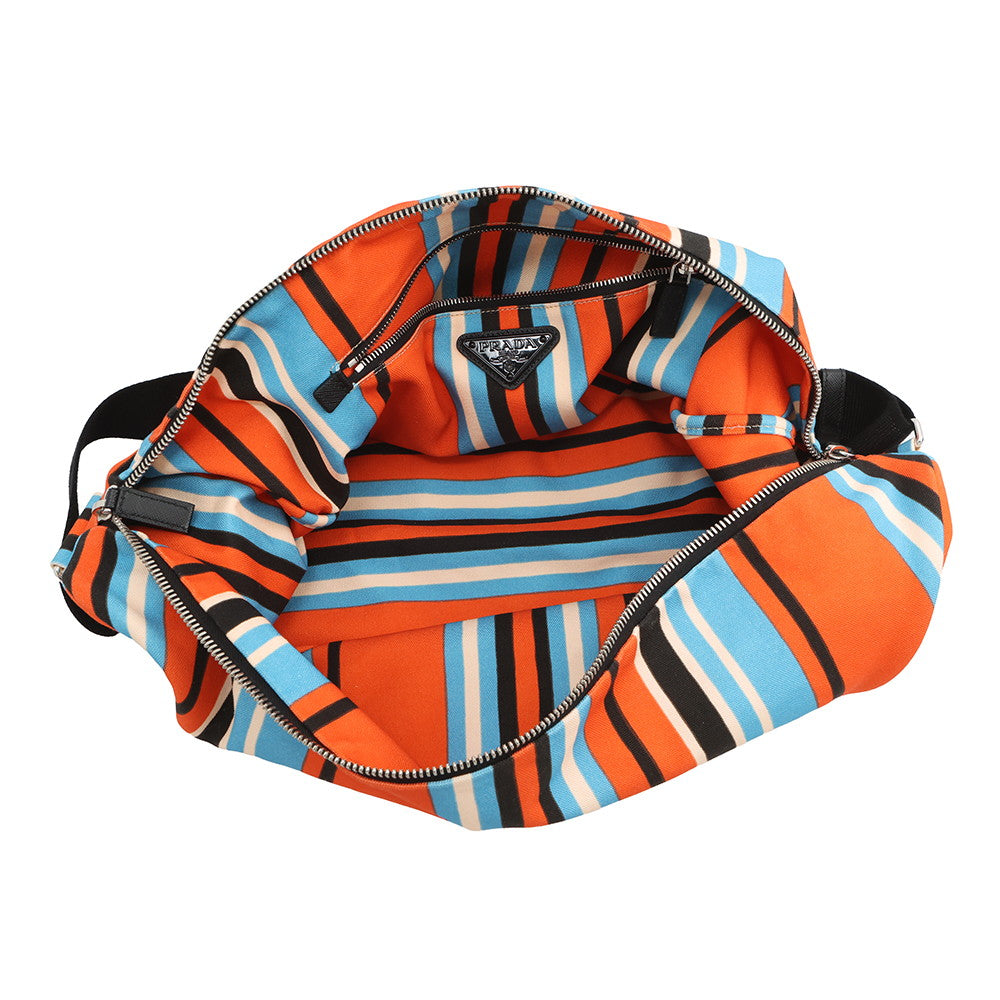 PRADA Triangle Shoulder Bag Orange/Blue/Multicolor2VY007 Canvas