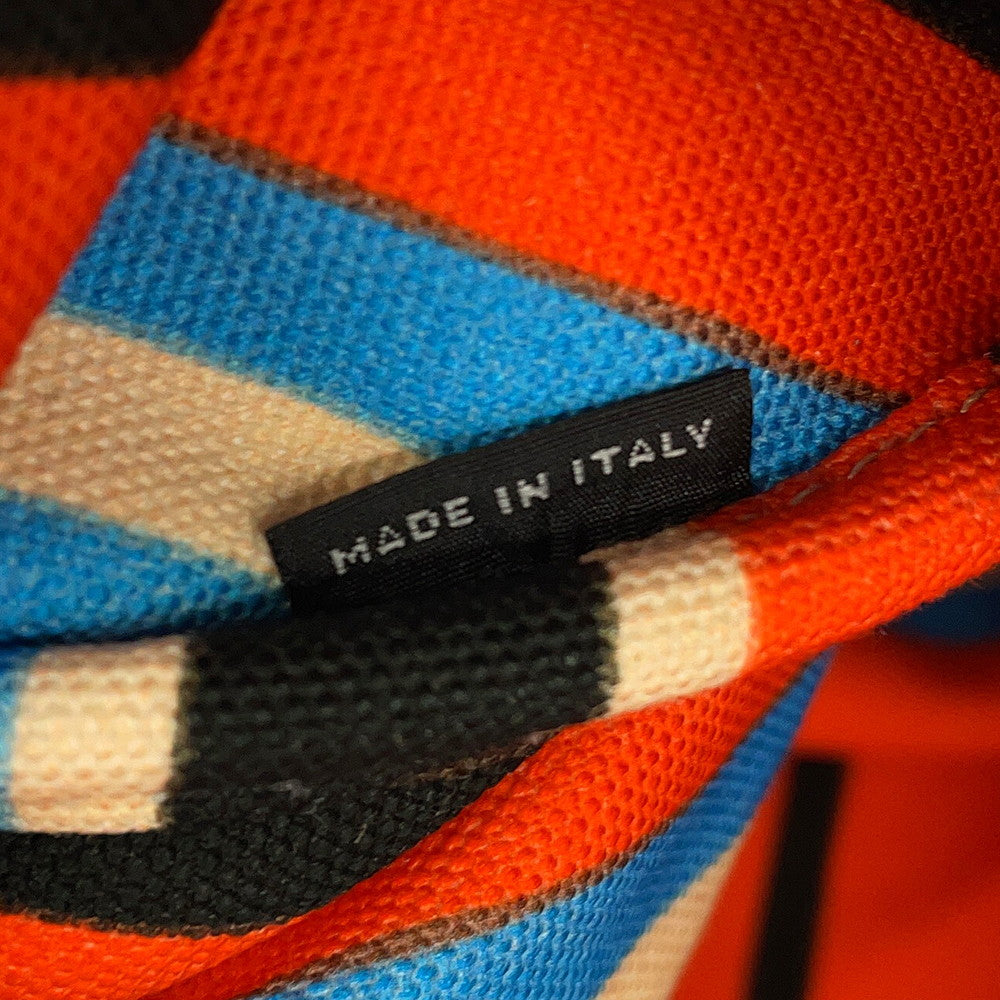 PRADA Triangle Shoulder Bag Orange/Blue/Multicolor2VY007 Canvas