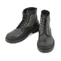 Dior Oblique Explorer short boots Black/Gray3BO296ZKD Leather Canvas Size 42