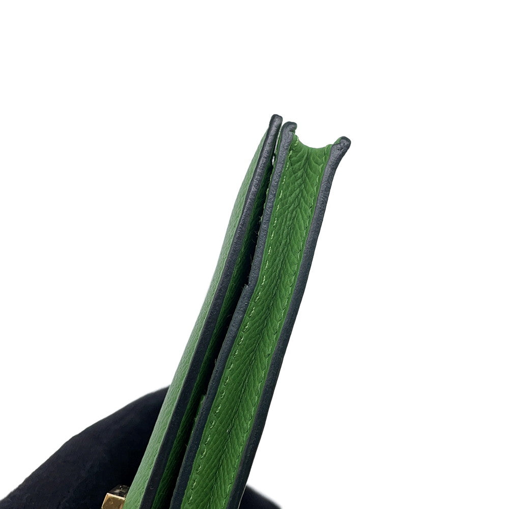 HERMES Beansufla Vert Yucca Epsom