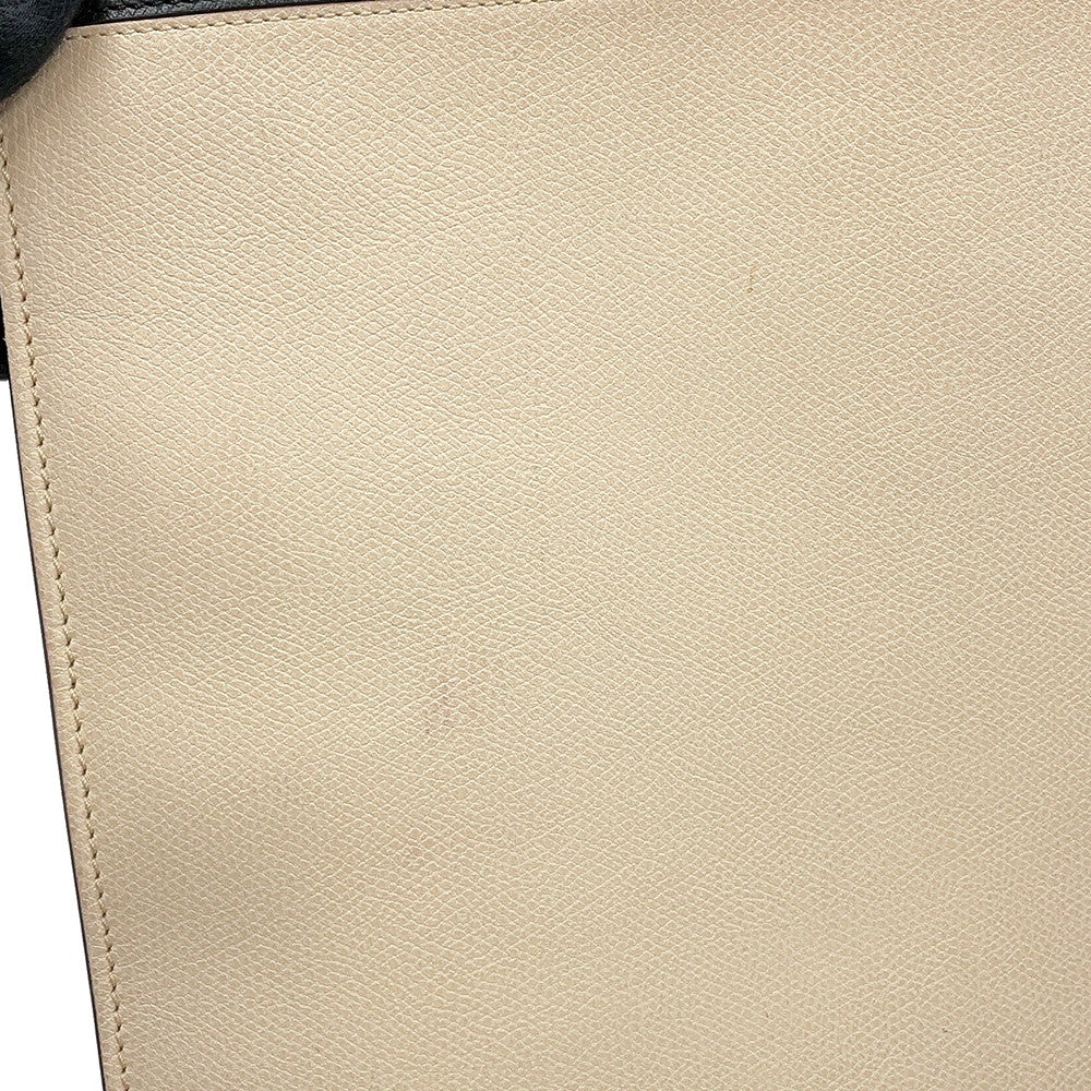 Valextra Valextra 2-Way Tote Black/Ivory Leather