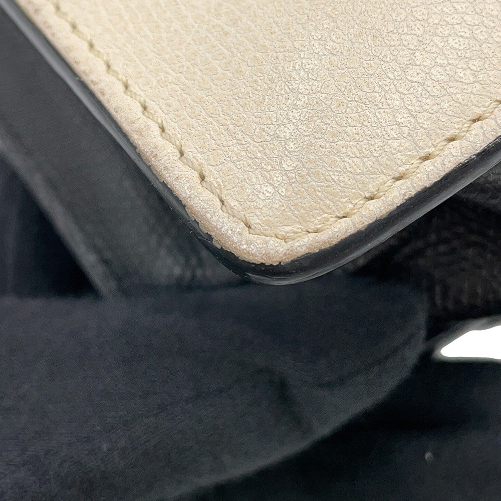Valextra Valextra 2-Way Tote Black/Ivory Leather