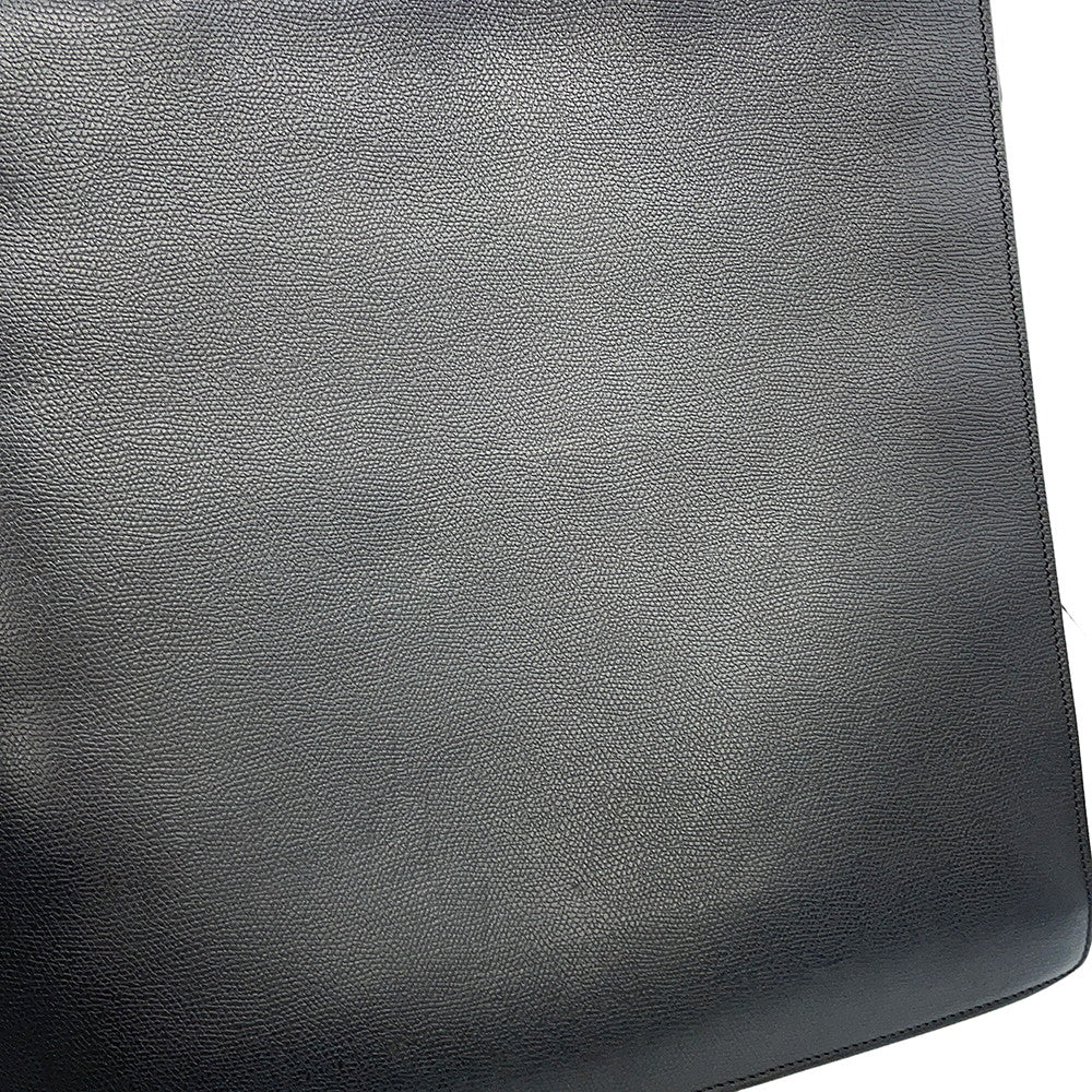 Valextra Valextra 2-Way Tote Black/Ivory Leather