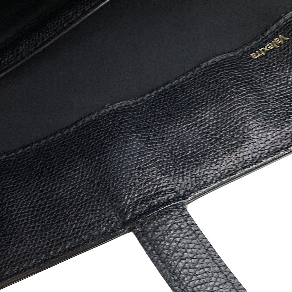 Valextra Valextra 2-Way Tote Black/Ivory Leather