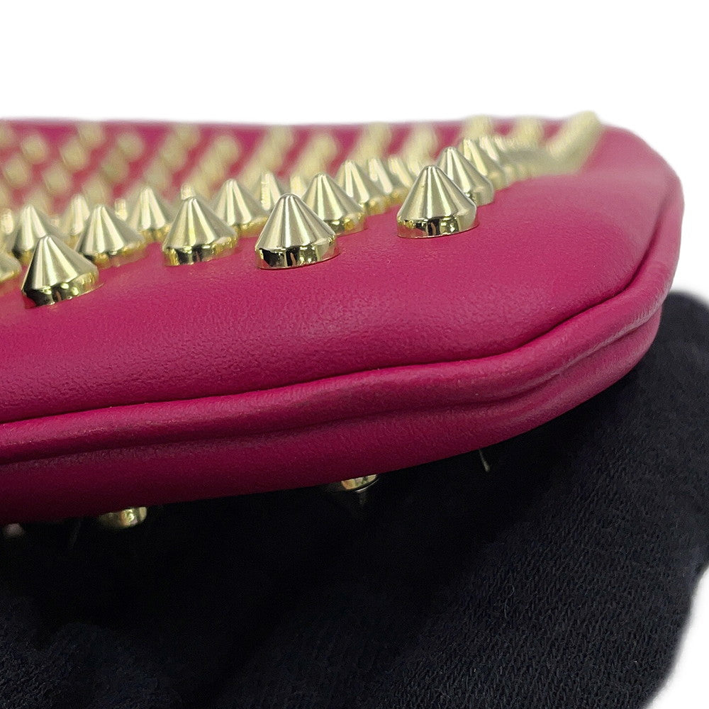 Christian Louboutin Studded ChainShoulder Pink Leather