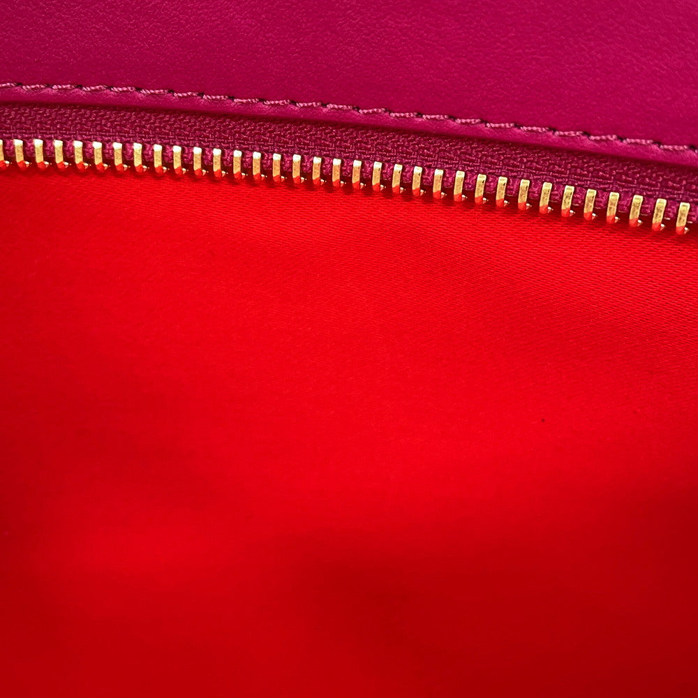 Christian Louboutin Studded ChainShoulder Pink Leather