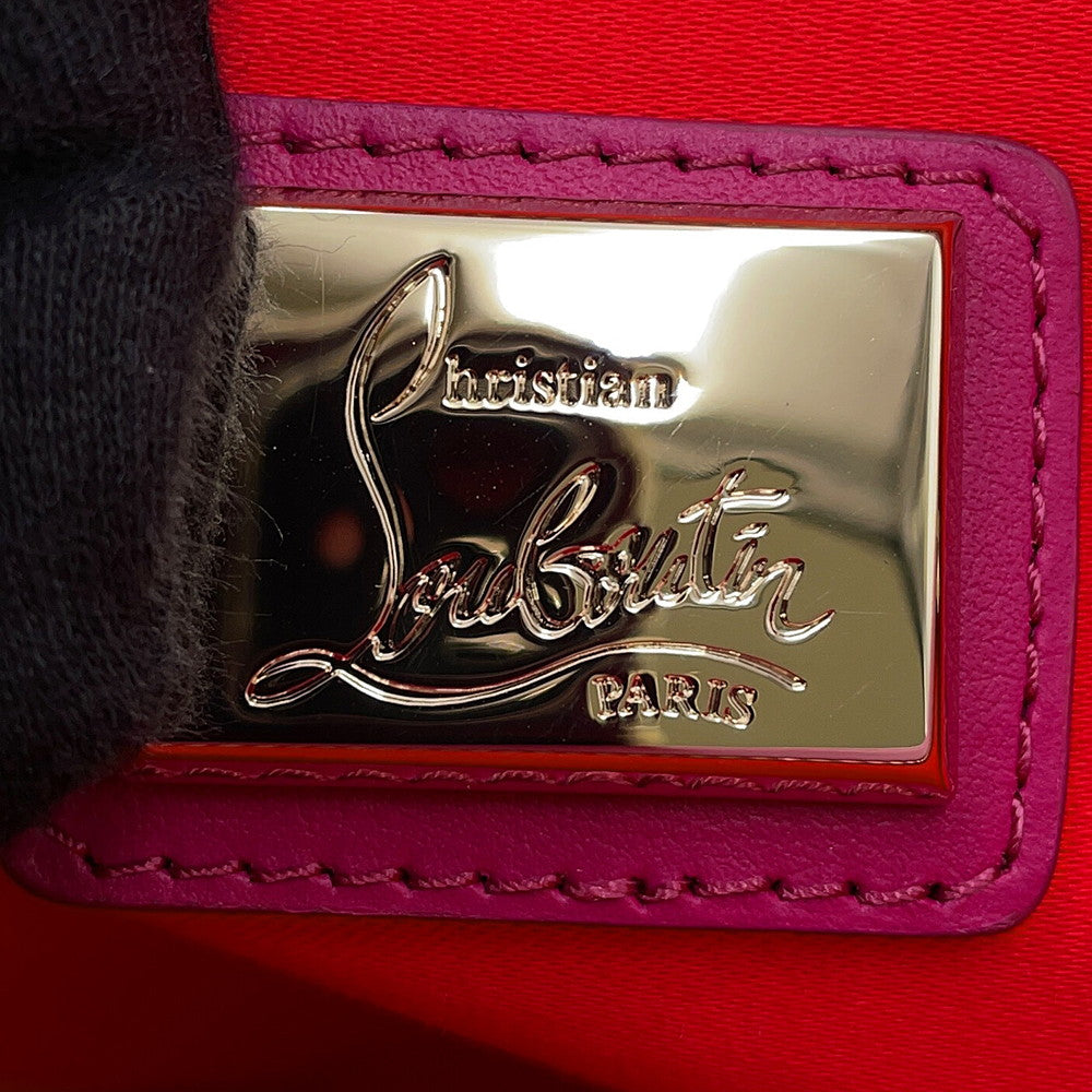 Christian Louboutin Studded ChainShoulder Pink Leather