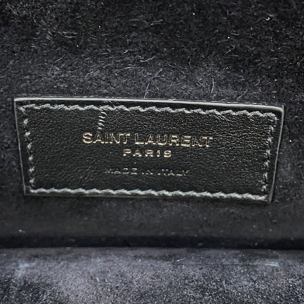SAINT LAURENT PARIS Mikabox Studded 2WAY Handbag Black544378 Leather