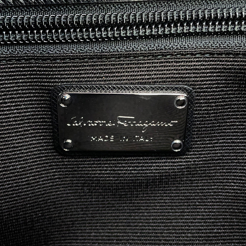 Ferragamo Vala ChainShoulder Bag Black21C671 Leather Patent Leather