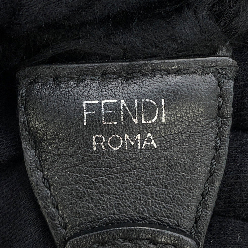 FENDI Strap you Black8AV077 Fur Leather