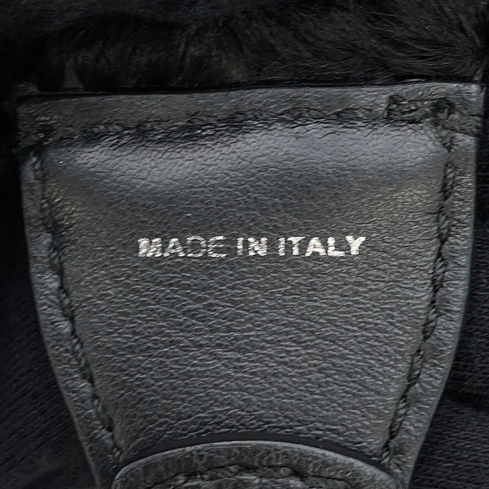 FENDI Strap you Black8AV077 Fur Leather