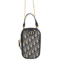 Dior Oblique 30 Montaigne Call'in Dior Phone Shoulder Bag Navy/BeigeS2114UTZQ Canvas Leather