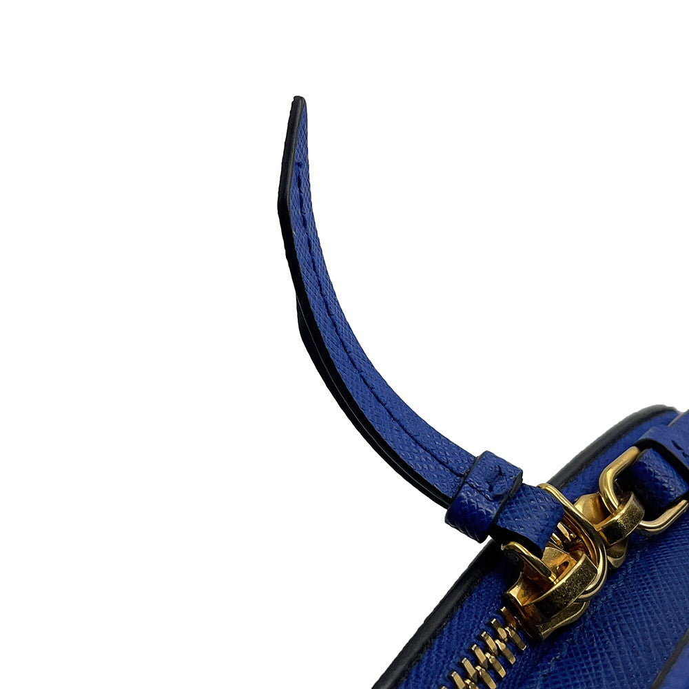PRADA Odette 2WAY Bag Blue1BH123 Leather