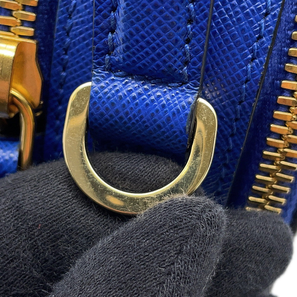 PRADA Odette 2WAY Bag Blue1BH123 Leather