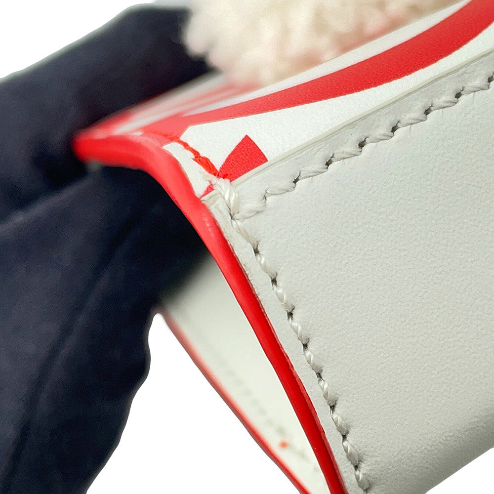 FENDI Marc Jacobs Mini Bustina Bunny Shoulder Bag White/Red7SA169 Leather