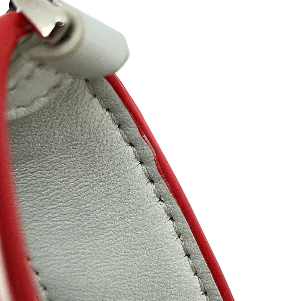 FENDI Marc Jacobs Mini Bustina Bunny Shoulder Bag White/Red7SA169 Leather