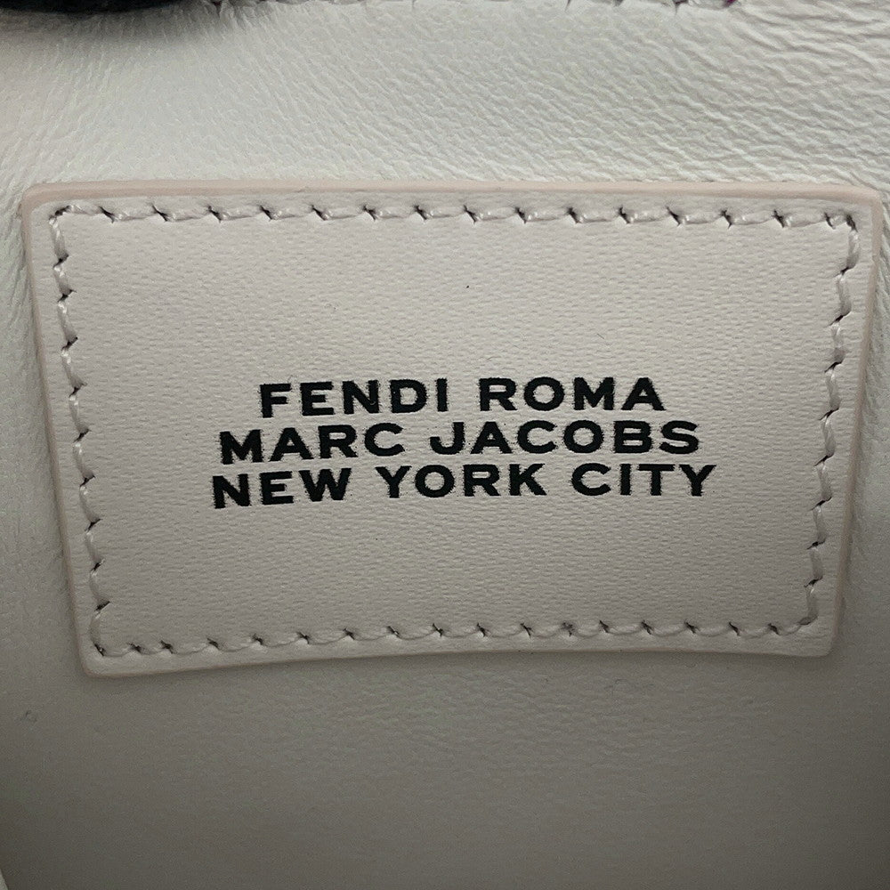 FENDI Marc Jacobs Mini Bustina Bunny Shoulder Bag White/Red7SA169 Leather