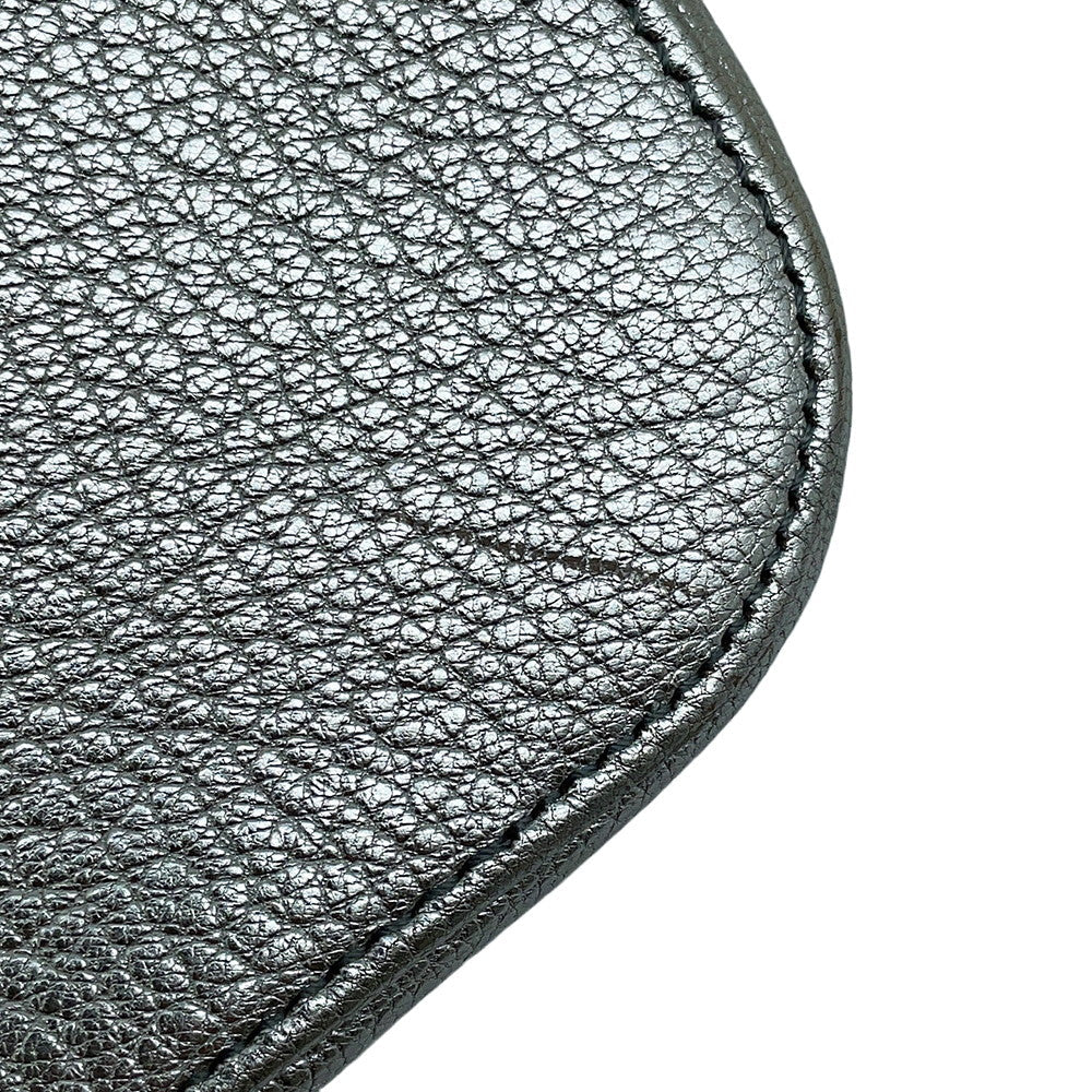 BALENCIAGA Everyday camera bag Silver552372 Leather Size XS