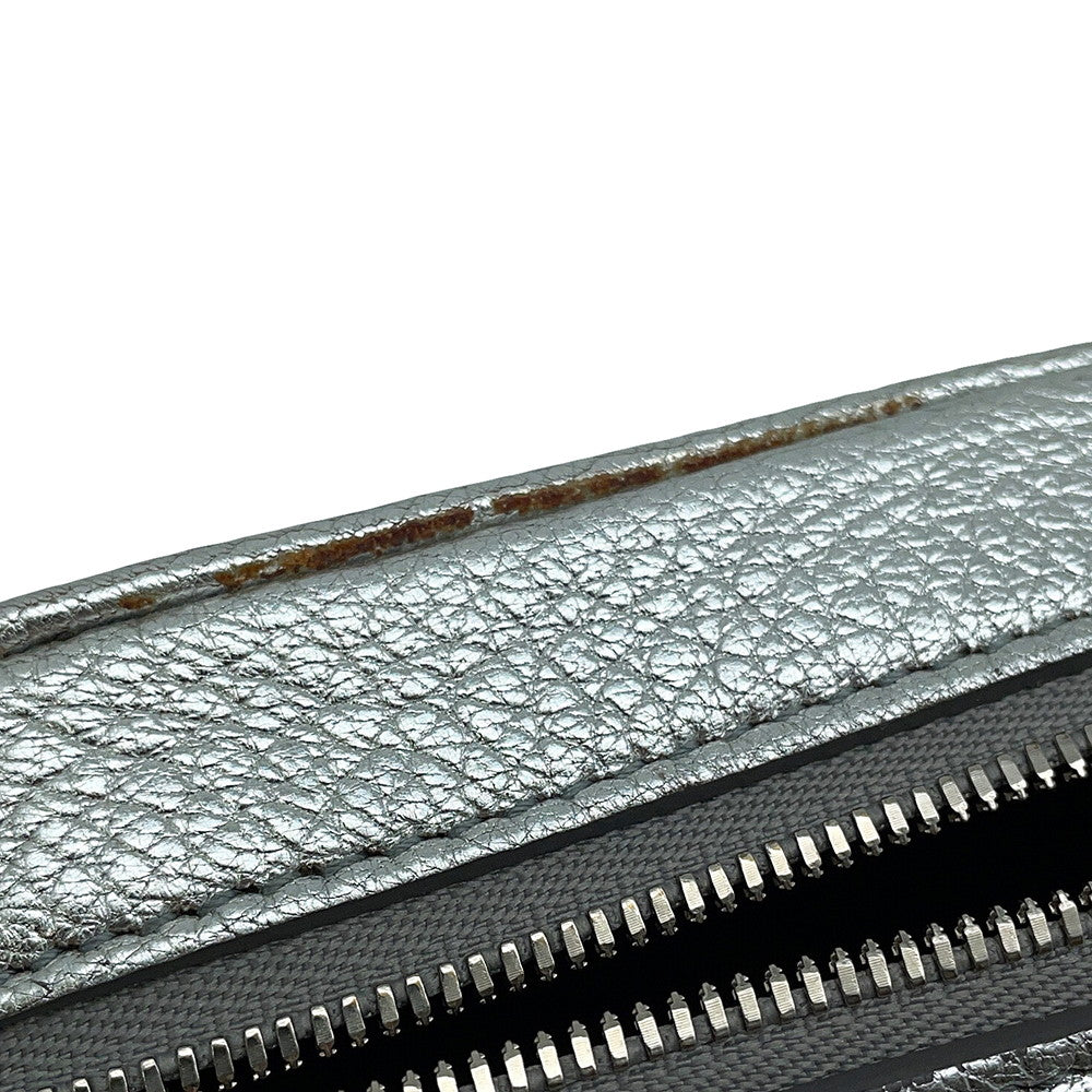 BALENCIAGA Everyday camera bag Silver552372 Leather Size XS