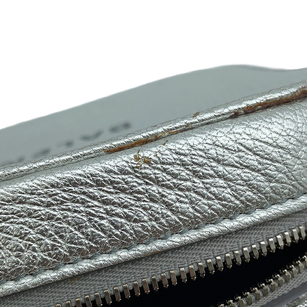 BALENCIAGA Everyday camera bag Silver552372 Leather Size XS