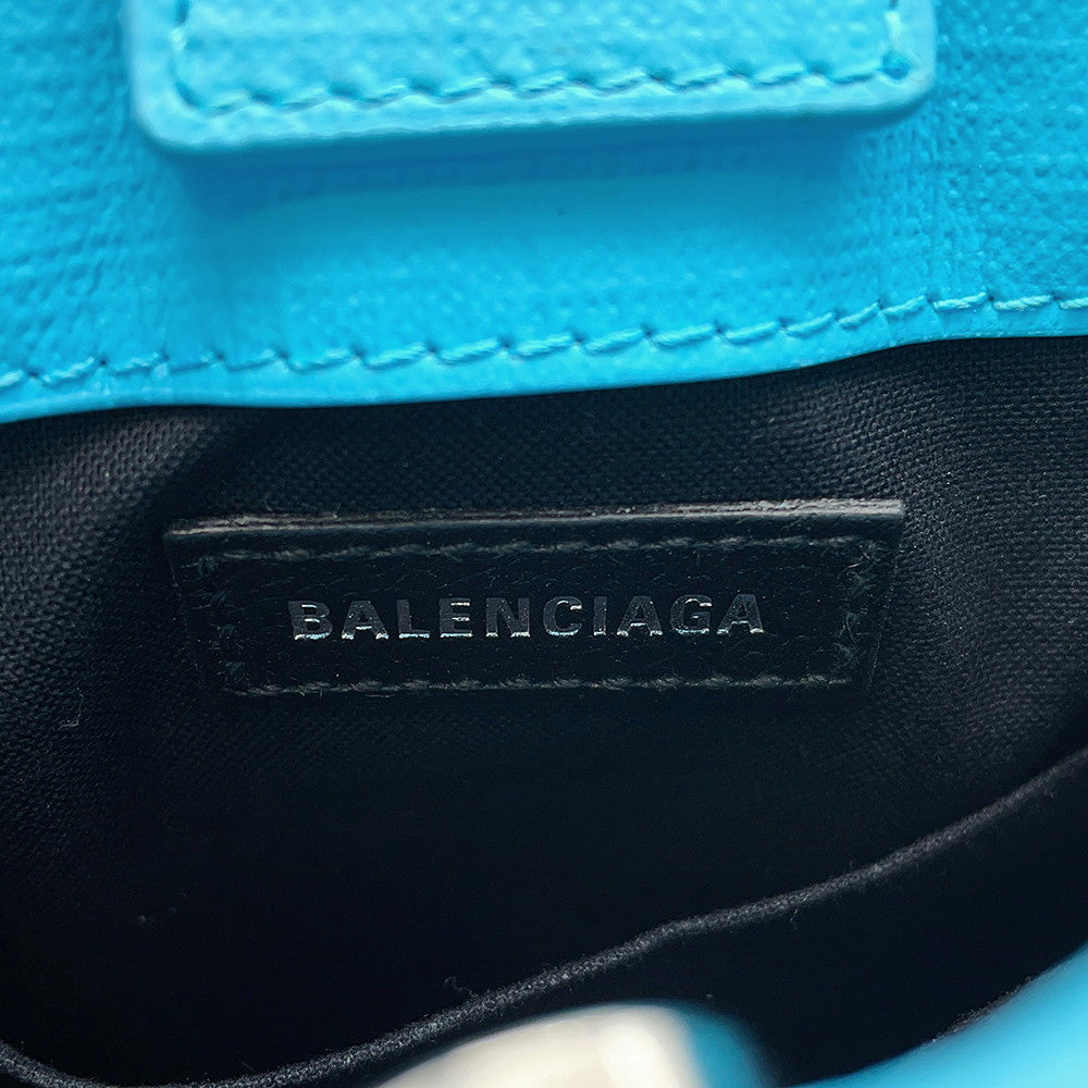 BALENCIAGA Phone Shoulder Light Blue593826 Leather