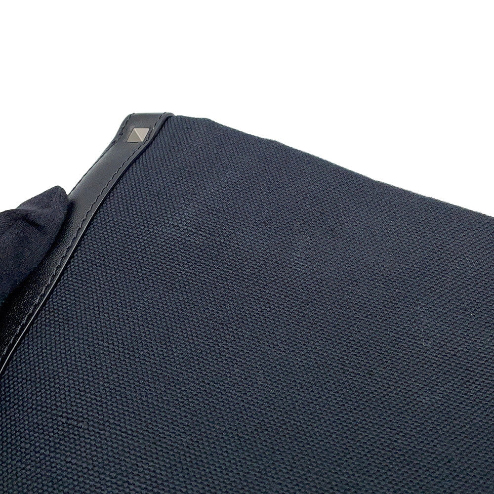 Valentino Garavani VLTN Tote Black Canvas Leather