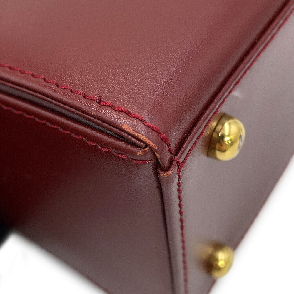 CARTIER Must Line Handbag Bordeaux Leather