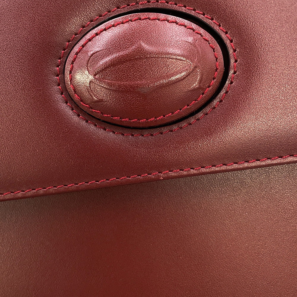 CARTIER Must Line Handbag Bordeaux Leather