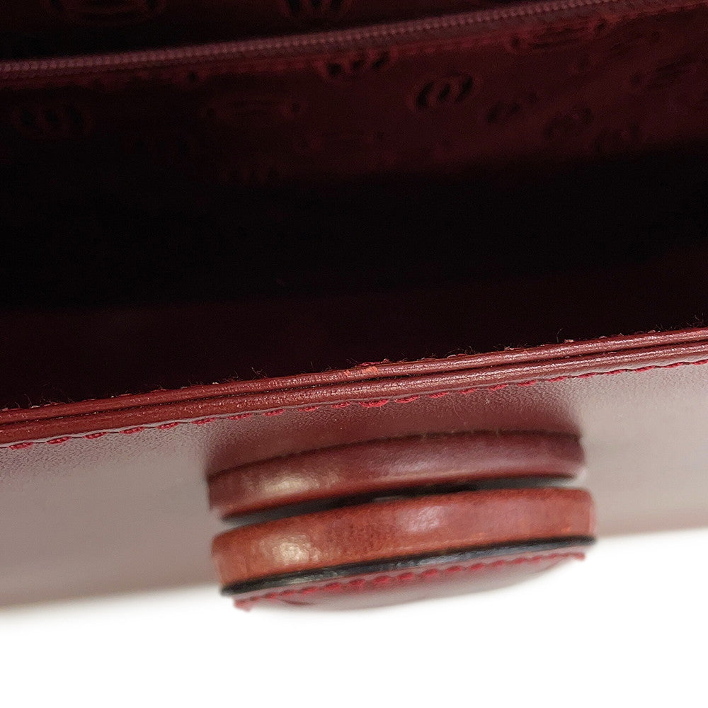 CARTIER Must Line Handbag Bordeaux Leather