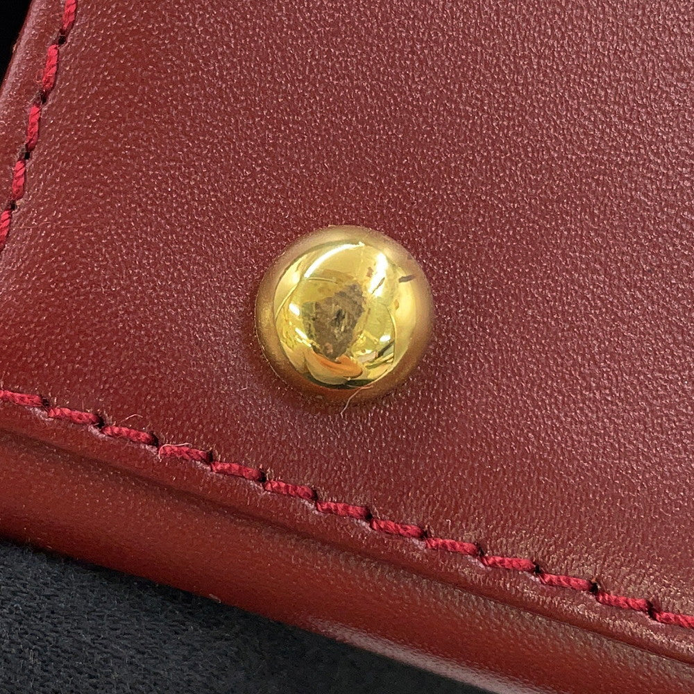 CARTIER Must Line Handbag Bordeaux Leather