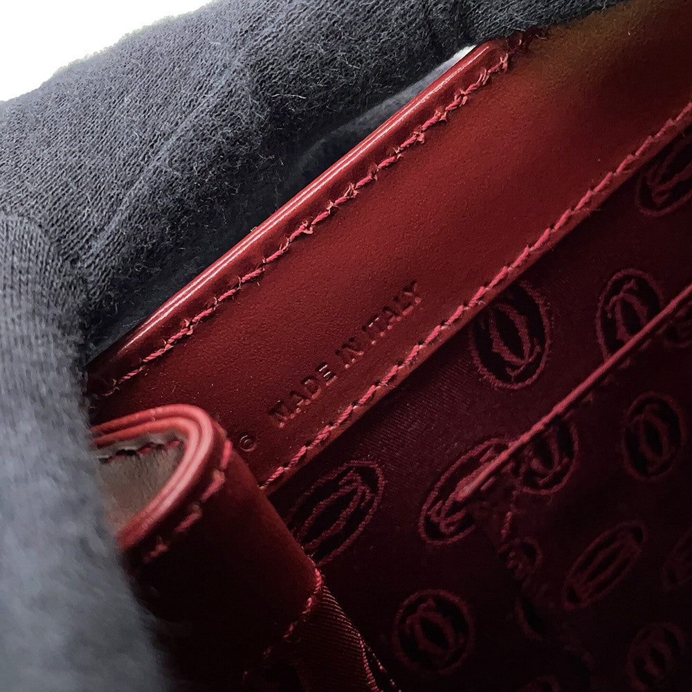 CARTIER Must Line Handbag Bordeaux Leather
