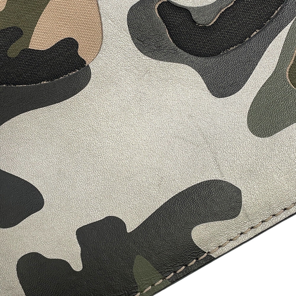Valentino Garavani Glam Rock Camouflage Chainshoulder Bag Silver/Beige/Green Canvas Leather
