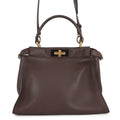 FENDI Peekaboo Icy You Brown8BN321 Leather Size Medium