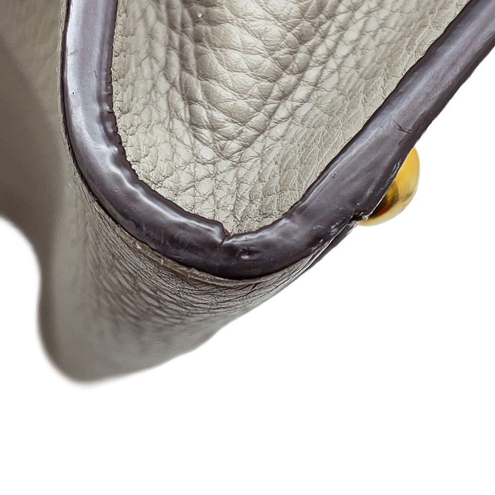 FENDI Peekaboo X-Lite Gray8BN310 Calf Leather Size regular