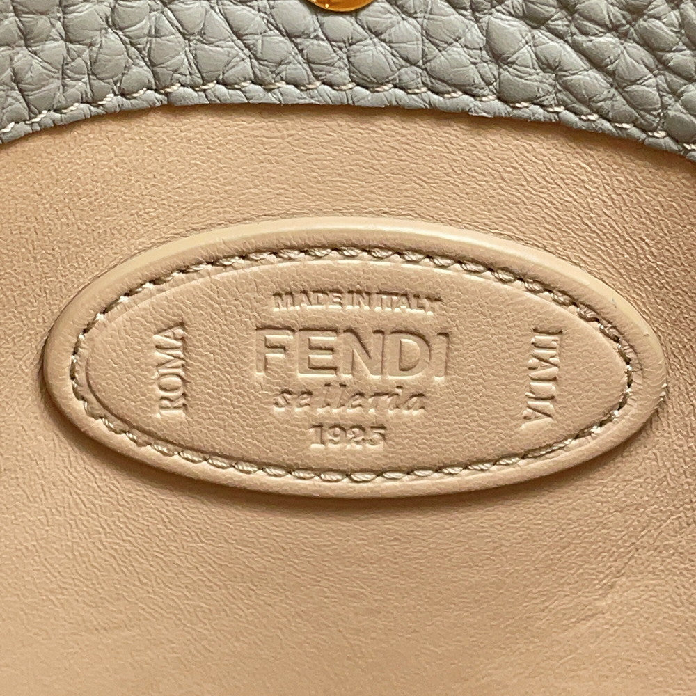 FENDI Peekaboo X-Lite Gray8BN310 Calf Leather Size regular