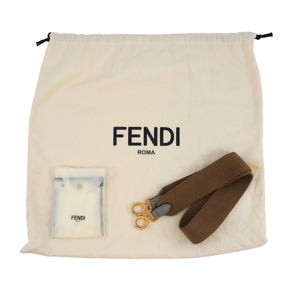 FENDI Peekaboo X-Lite Gray8BN310 Calf Leather Size regular
