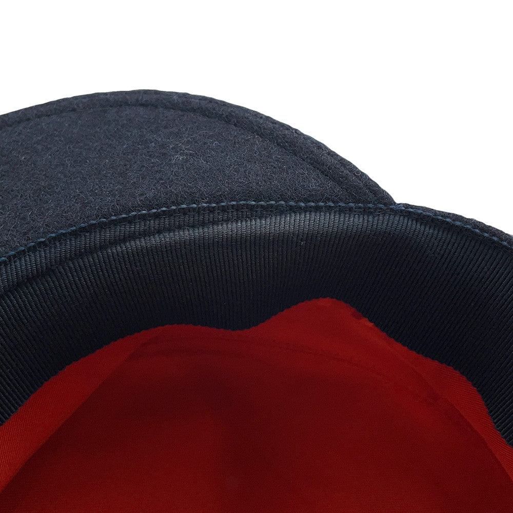 HERMES Cap Size 58 Navy Wool 100%